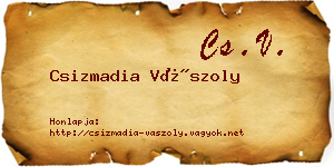 Csizmadia Vászoly névjegykártya